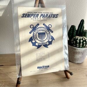 Vintage 1928 Semper Paratus Coast Guard Sheet Music
